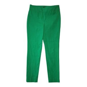Talbots Pants Womens 4 Kelly Green Chatham‎ Ankle Side Zip Preppy Casual Slim